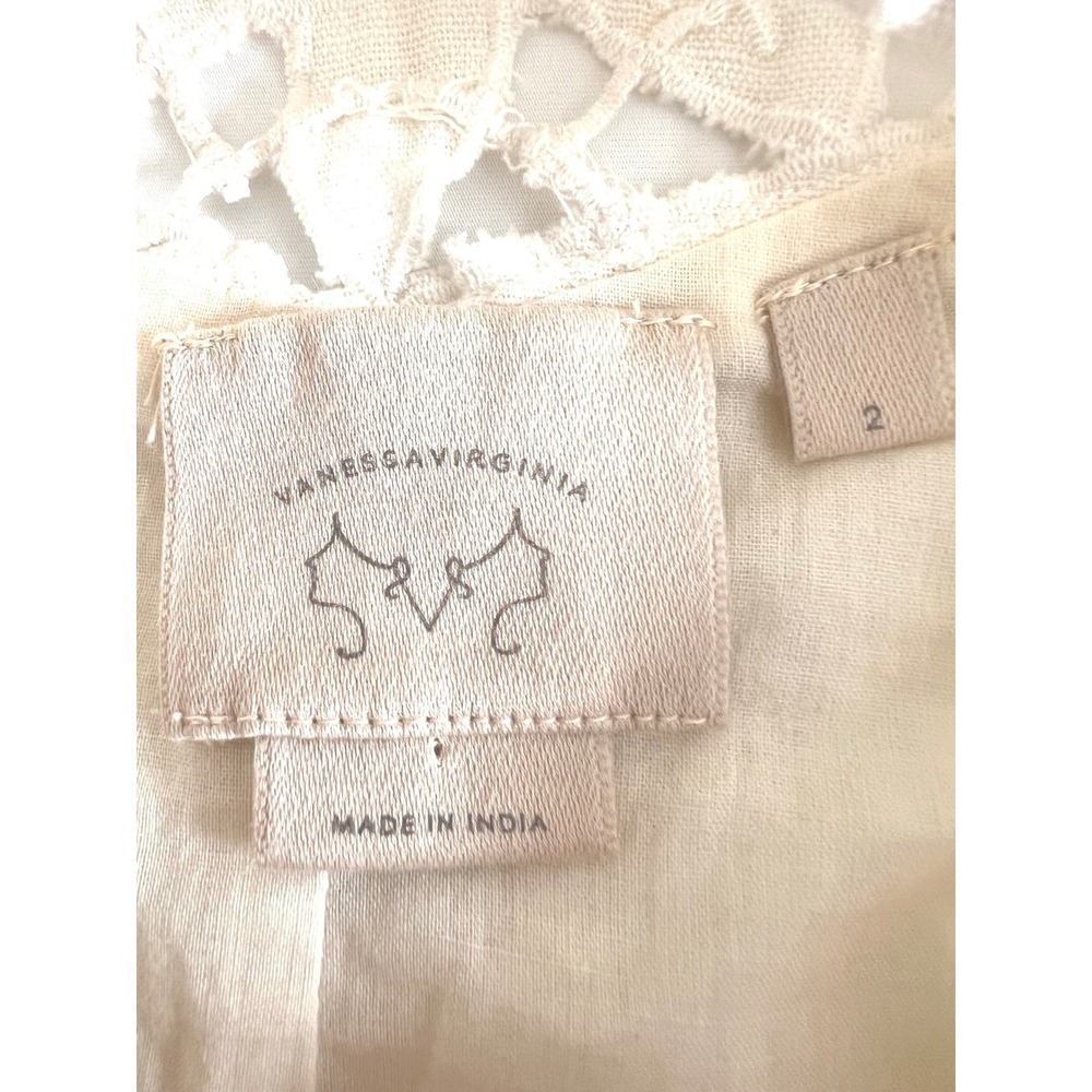Anthropologie Vanessa Virginia Shift Dress Size 2 Graduation Bridal Cottagecore‎ - Picture 5 of 8